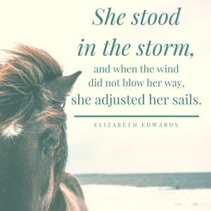 She stood in the storm